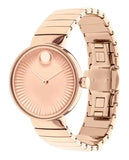 Movado Edge Rose Gold Dial Rose Gold Steel Strap Watch for Women - 3680013