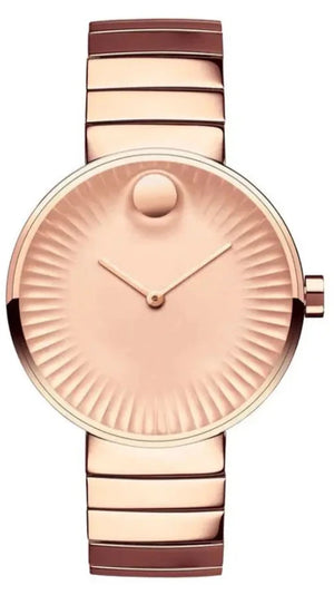 Movado Edge Rose Gold Dial Rose Gold Steel Strap Watch for Women - 3680013