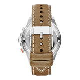 Fossil Wakefield Chronograph Cream Dial Brown Leather Strap Watch for Men - CH2951
