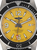 Breitling Superocean II Automatic 44mm Yellow Dial Silver Steel Strap Watch for Men - A17367021I1A1