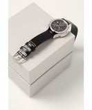 Calvin Klein Skirt Chronograph Black Dial Black Leather Strap Watch for Men - K2U291C1