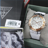 Guess Limelight White Dial White Rubber Strap Watch for Women - W1053L2