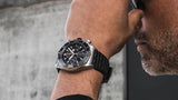 Breitling Super Chronomat 44 Four Year Calendar Black Dial Black Rubber Strap Watch for Men - I19320251B1S1