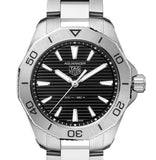 Tag Heuer Aquaracer Professional 200 Quartz Black Dial Silver Steel Strap Watch for Women - WBP1410.BA0622