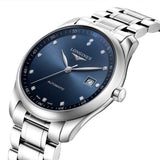 Longines Master Collection Automatic 40mm Blue Dial Silver Steel Strap Watch untuk Pria - L2.793.4.97.6