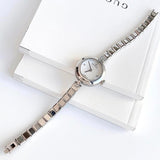 Gucci Diamantissima Quartz Diamonds White Dial Silver Steel Strap Watch For Women - YA141503