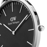 Daniel Wellington Classic Bristol Black Dial Brown Leather Strap Watch For Men - DW00100131