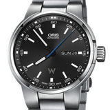 Oris Williams Day Date Black Dial Silver Steel Strap Watch for Men - 0173577404154-0782450S