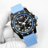 Breitling Endurance Pro Black Dial Light Blue Rubber Strap Watch for Men - X82310281B1S1