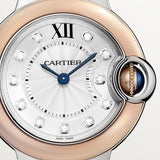 Cartier Ballon Bleu De Cartier Diamonds Silver Dial Two Tone Steel Strap Watch for Women - W3BB0026
