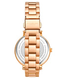 Michael Kors Charley Three-Hand Analog Rose Gold Dial Rose Gold Steel Strap Watch for Women - MK4400