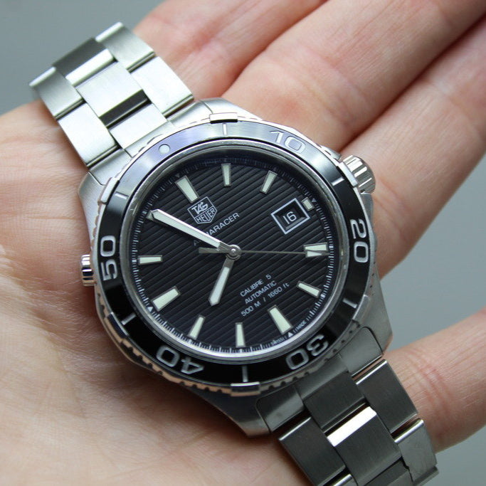 TAG HEUER AQUARACER 500M ACCIAIO CALIBRO 5 WAJ2110.BA0870 Usato TAG HEUER AQUARACER 500M ACCIAIO CALIBRO 5 WAJ2110.BA0870 Usato