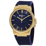 Salvatore Ferragamo Sapphire Blue Dial Blue Rubber Strap Watch for Men - SFHP00220