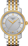 Tissot T Classic Bridgeport Quartz Silver Dial Two Tone Mesh Bracelet Watch For Men - T097.410.22.036.00