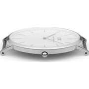 Daniel Wellington Classic Sheffield White Dial Black Leather Strap Watch For Men - DW00100020