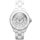 Chanel J12 Quartz Diamonds White Dial White Steel Strap Watch for Women - J12 H5703