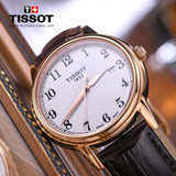 Tissot T Classic Carson Quartz White Dial Brown Leather Strap Watch for Men - T085.410.36.012.00