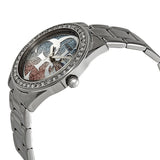 Guess G Twist Diamonds Silver Dial Silver Steel Strap Watch For Women - W1201L1