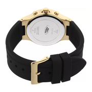 Guess Moonlight Crystals Silver Dial Black Silicone Strap Watch For Women - GW0257L1