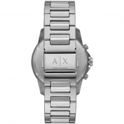 Armani Exchange Outerbanks Chronograph Silver Dial Silver Steel Strap Watch For Men - AX7141