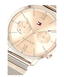 Tommy Hilfiger Blake Quartz Gold Dial Gold Mesh Bracelet Watch for Women - 1782303