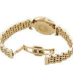 Emporio Armani Gianni T Bar Analog Crystals Gold Dial Gold Steel Strap Watch For Women - AR11608