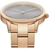 Daniel Wellington Iconic Link Grey Dial Gold Steel Strap Watch For Women - DW00100334