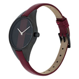 Calvin Klein Rebel Red Black Dial Red Leather Strap Watch for Women - K8P237U1