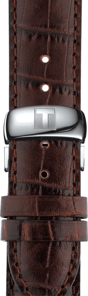 Tissot Automatics III Steel White Dial Brown Leather Strap Watch For Men - T065.430.16.031.00