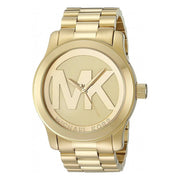 Michael Kors Runway Gold Dial Gold Steel Strap Watch for Women - MK5473