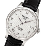 Jam Tangan Pria Tissot T Classic Le Locle Automatic Silver Dial Black Leather Strap - T41.1.423.33