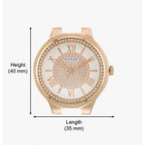 Guess Madison Diamonds White Dial Rose Gold Steel Strap Watch for Women - W0637L3