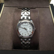 Burberry Heritage Check White Dial Silver Steel Strap Watch for Women - BU1853