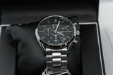 Hugo Boss Champion Chronograph Black Dial Silver Steel Strap Watch for Men - 1513871