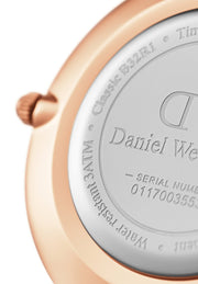 Daniel Wellington Classic Petite Cornwall White Dial Black NATO Strap Watch For Women - DW00100251