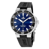 Oris Aquis Date Blue Dial Black Rubber Strap Watch for Men - 0173377304152-0742464EB