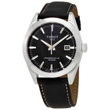 Tissot Gentleman Powermatic 80 Silicium Black Dial Jam Tangan Tali Kulit Hitam Untuk Pria - T127.407.16.051.00
