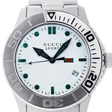 Gucci G Timeless Silver Dial Silver Steel Strap Watch For Men - YA126232