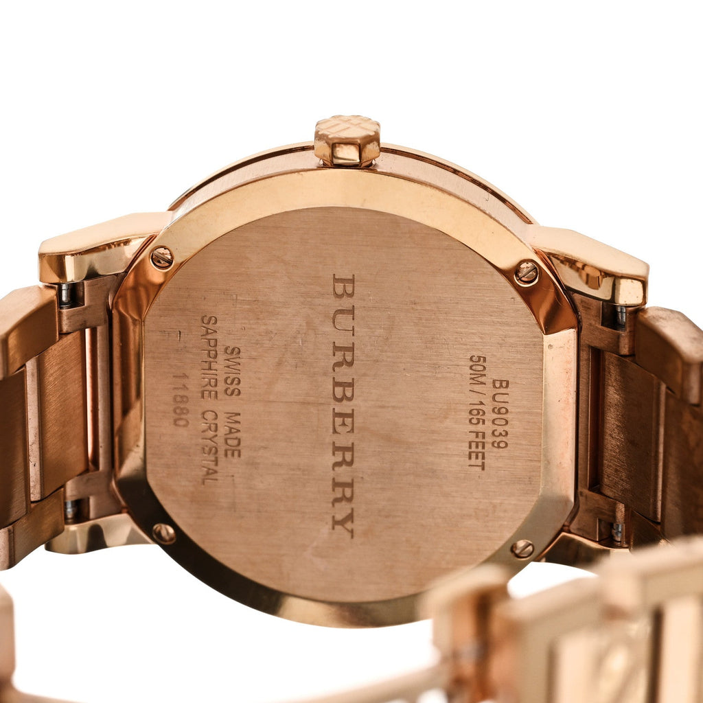 Burberry バーバリーBu9039 腕時計 Burberry The City Rose Gold Dial Rose Gold Steel Strap Watch for Women
