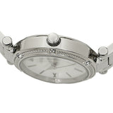 Guess Park Ave White Dial Silver Steel Strap Watch for Women - W0767L1