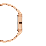 Daniel Wellington Iconic Link White Dial Rose Gold Steel Strap Watch For Women - DW00100211