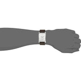 Calvin Klein Window Silver Dial Brown Leather Strap Watch for Men - K2M21126