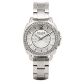 Coach Mini Boyfriend Diamonds Silver Dial Silver Steel Strap Watch for Women - 14501699