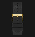 Guess Phoenix Multifunction Crystals Gold Dial Black Silicone Strap Watch For Men - GW0048G2