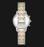 Fossil Neutra Chronograph Mother of Pearl White Dial Two Tone Steel Strap Watch for Women - ES5216