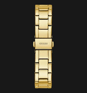Guess Cosmic Chronograph Gold Dial Gold Steel Strap Watch for Women - GW0465L1