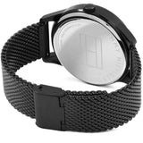 Tommy Hilfiger Brooklyn Black Dial Black Mesh Bracelet Watch for Men - 1791507