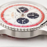 Breitling Navitimer B01 Chronograph 43 Boeing 747 White Dial Black Leather Strap Watch for Men - AB01383B1G1P1