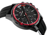 Tommy Hilfiger Mason Black Dial Black Rubber Strap Watch for Men - 1791793