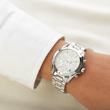 Michael Kors Bradshaw  Chronograph Silver Dial Silver Steel Strap Watch for Women - MK6174